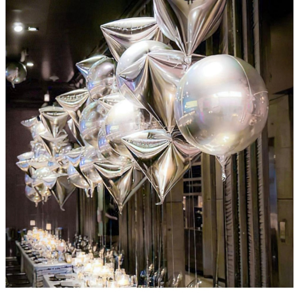 PartyWoo Balloons,Party Decor,Silver,22" - Picture 3 of 6